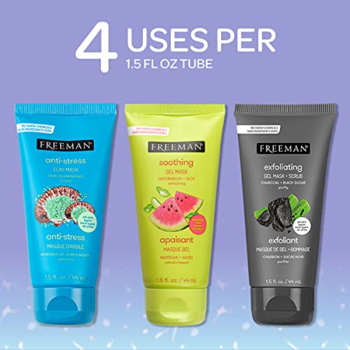 Freeman Limited Edition Renew & Relax Facial Mask Kit, Variety Face Mask Set,...