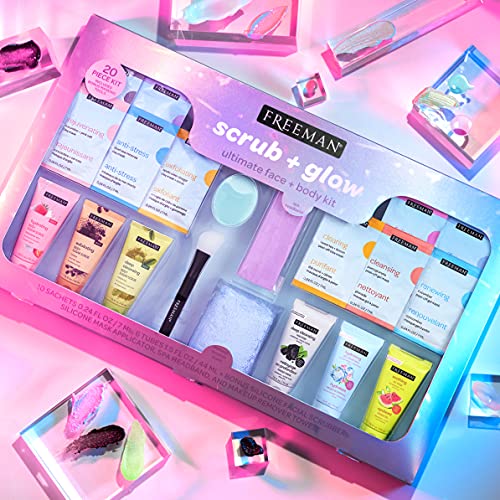Freeman Limited Edition Scrub & Glow Ultimate Face and Body Kit, 20 Piece Mot...