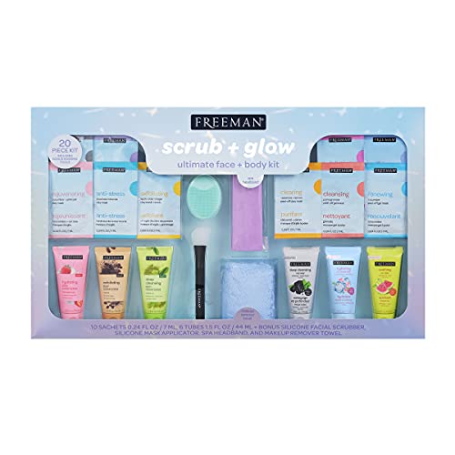 Freeman Limited Edition Scrub & Glow Ultimate Face and Body Kit, 20 Piece Mot...