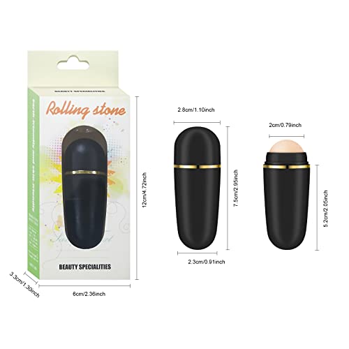 Freeorr 2 Pcs Oil-absorbing Volcanic Roller, Reusable Portable Oily Skin Cont...