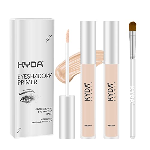 FREEORR 2PCS Matte Eyeshadow Primer Base Kit, Eye Shadow Base Cream Primer,Wa...