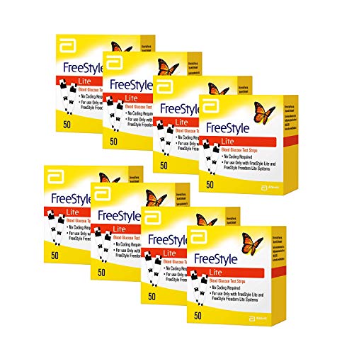 FreeStyle Lite Blood Glucose Test Strips - 50 ct, Pack of 8