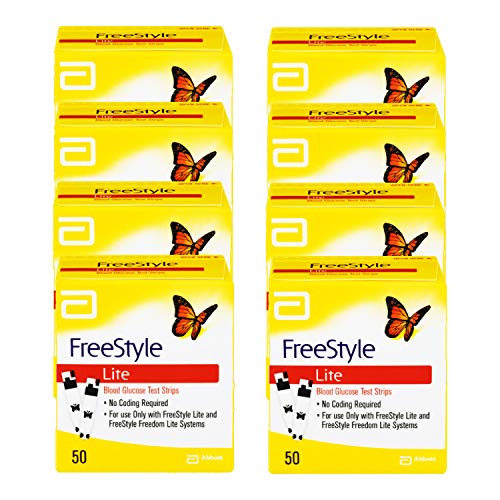 FreeStyle Lite Blood Glucose Test Strips - 50 ct, Pack of 8