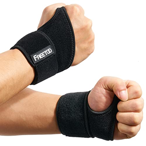 FREETOO 2 Pack Wrist Brace for Carpal Tunnel Relief for Night Support ,Compre...