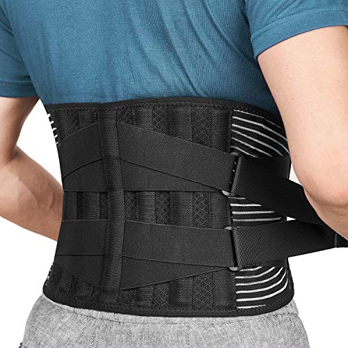 Freetoo Back Braces for Lower Back Pain Relief with 6 Stays, Breathable Back ...