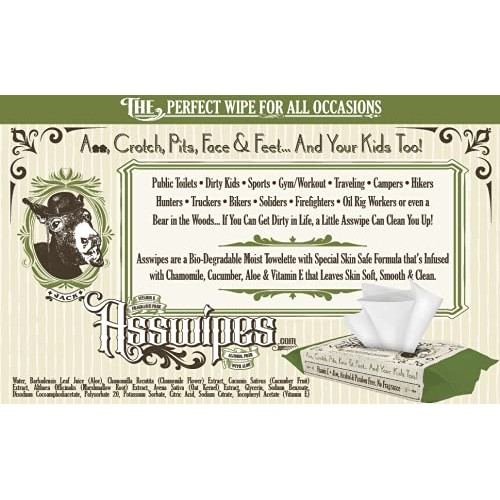 Fresh Body FB Asswipes (1 Pack) - Personal Cleansing Body and Bathroom Wipes ...