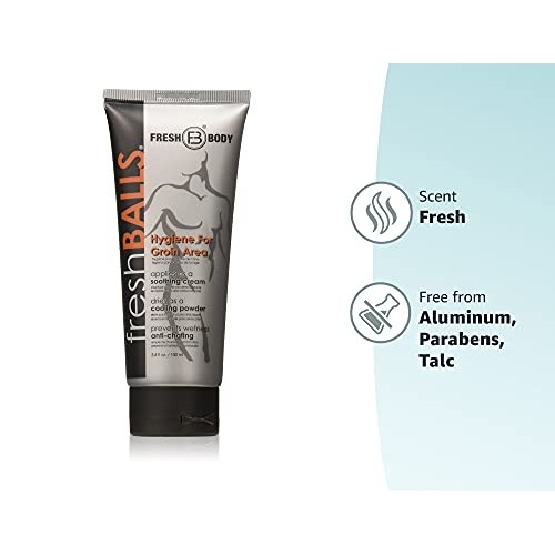 FRESH BODY Fresh Balls Lotion, 3.4 fl oz - Men's Anti-Chafing Soothing Cream ...