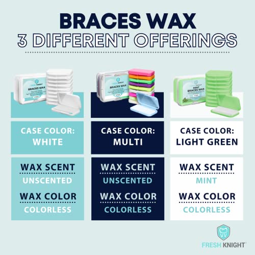 Braces Wax,10 Pack. Dental Wax for Braces & Aligners, Unscented & Flavorless ...