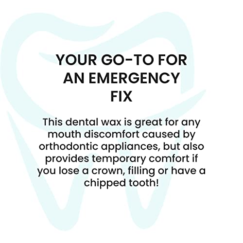 Braces Wax,10 Pack. Dental Wax for Braces & Aligners, Unscented & Flavorless ...