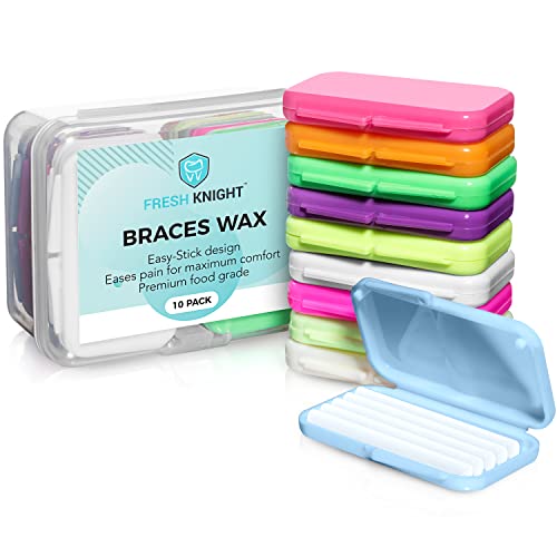 Braces Wax,10 Pack. Dental Wax for Braces & Aligners, Unscented & Flavorless ...