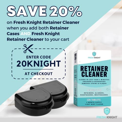 Retainer Case (2 Pack). Retainer Case with Vent Holes. Perfect Denture case, ...