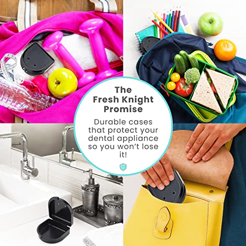 Retainer Case (2 Pack). Retainer Case with Vent Holes. Perfect Denture case, ...