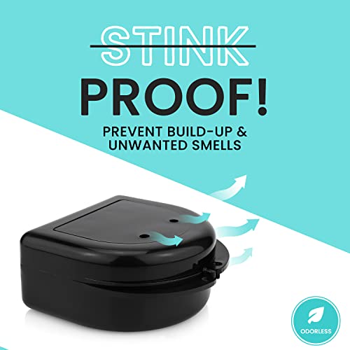 Retainer Case (2 Pack). Retainer Case with Vent Holes. Perfect Denture case, ...