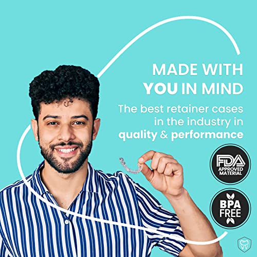 Retainer Case (2 Pack). Retainer Case with Vent Holes. Perfect Denture case, ...