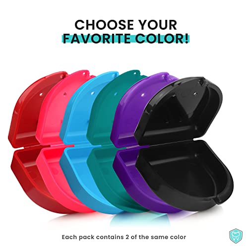 Retainer Case (2 Pack). Retainer Case with Vent Holes. Perfect Denture case, ...