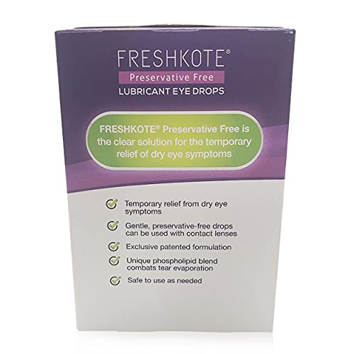 FRESHKOTE Preservative Free Eye Drops for Dry Eyes 2-Pack (60 Single-Use Vial...