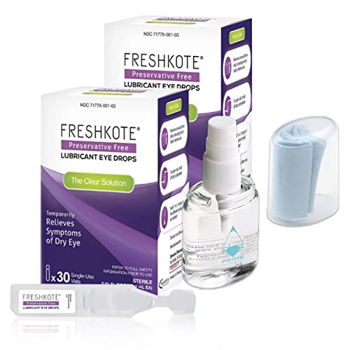 FRESHKOTE Preservative Free Eye Drops for Dry Eyes 2-Pack (60 Single-Use Vial...
