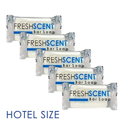 FRESHSCENT 0.5 oz Bar Soap (100 Pack) Hotel Travel Size, Individually Wrapped...