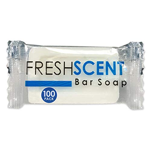 FRESHSCENT 0.5 oz Bar Soap (100 Pack) Hotel Travel Size, Individually Wrapped...