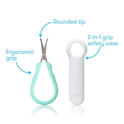 Easy Grip Nail Scissors by Frida Baby Grooming Essentials Safe for Infant New...