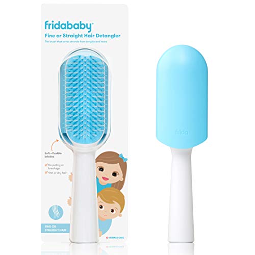 FridaBaby Fine or Straight Hair Detangling Kids Brush, Detangles Knots Withou...
