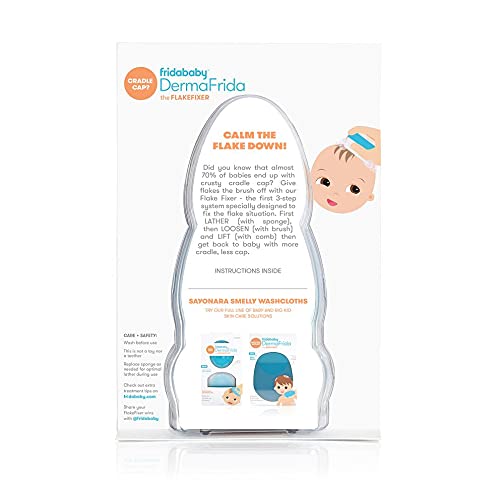 The 3-Step Cradle Cap System by Fridababy | DermaFrida The FlakeFixer | Spong...