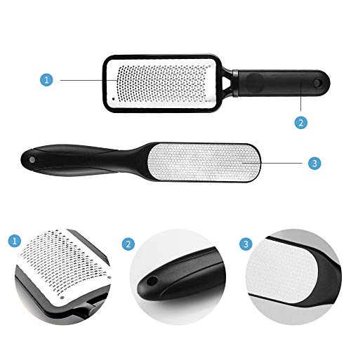 Foot Files Callus Remover 2 Pcs Stainless Steel Foot Rasp and Dual Sided Foot...