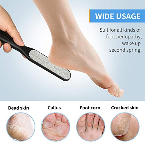 Foot Files Callus Remover 2 Pcs Stainless Steel Foot Rasp and Dual Sided Foot...