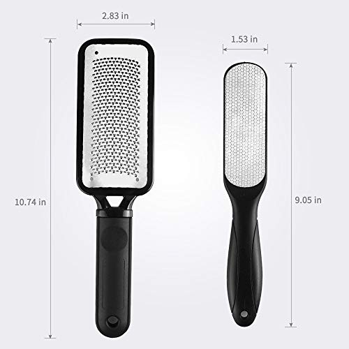 Foot Files Callus Remover 2 Pcs Stainless Steel Foot Rasp and Dual Sided Foot...
