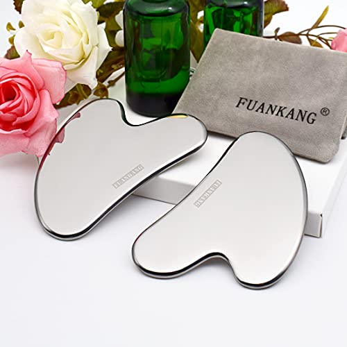 Gua Sha Facial Tools Stainless Steel Scraping Massage Tool for Face Stainless...