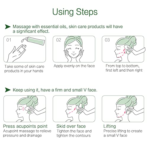 Gua Sha Facial Tools Stone Massage GuaSha Tool For Face - by FUANKANG (GREEN)