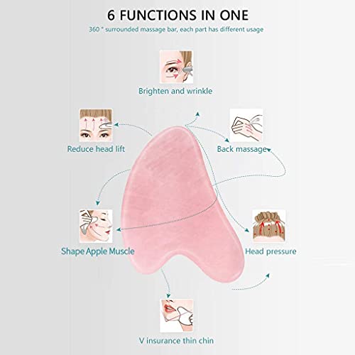 Gua Sha Facial Tools, Natural Gua Sha Scraping Massage Tool, Crystal Jade Sto...