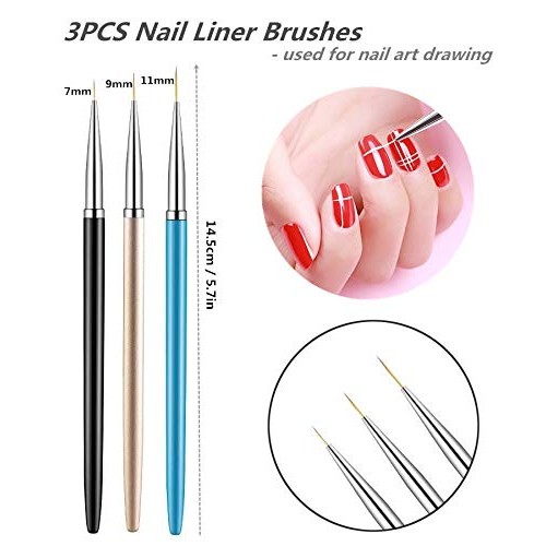 FULINJOY 5PCS Dotting Pens with 3 PCS Nail Painting Brushes, Nail Art Design ...
