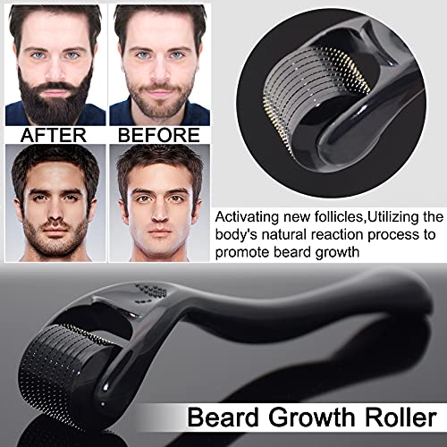 Beard Growth Kit,Beard Grooming Kit,Beard Kit W/Beard Roller,Beard Growth Oil...