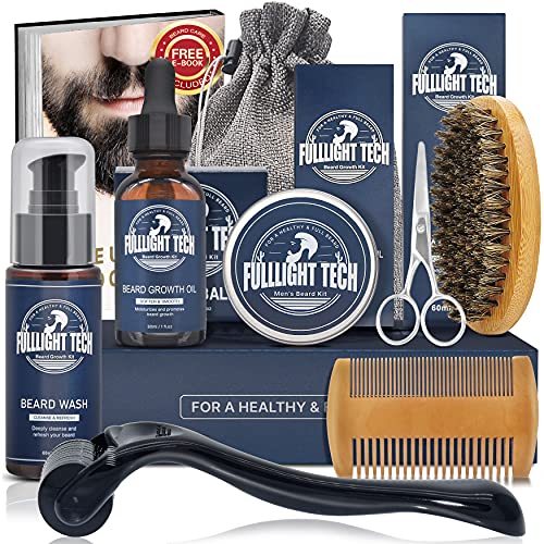 Beard Growth Kit,Beard Grooming Kit,Beard Kit W/Beard Roller,Beard Growth Oil...