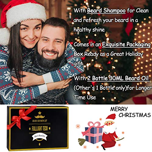 Beard Kit for Men Grooming & Care W/Beard Wash/Shampoo,2 Packs Beard Growth O...