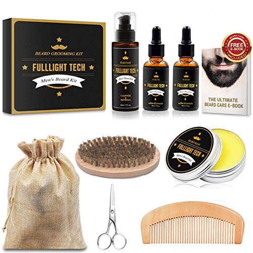 Beard Kit for Men Grooming & Care W/Beard Wash/Shampoo,2 Packs Beard Growth O...