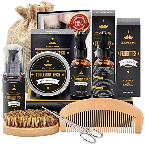 Beard Kit for Men Grooming & Care W/Beard Wash/Shampoo,2 Packs Beard Growth O...