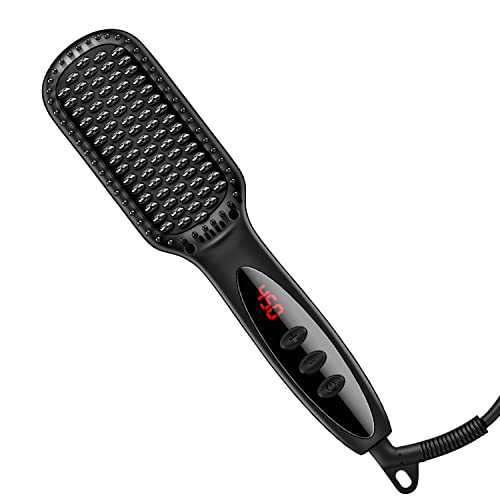 Beard Straightener for Men, Ion Beard Straightening Comb with Anti-Scalding A...