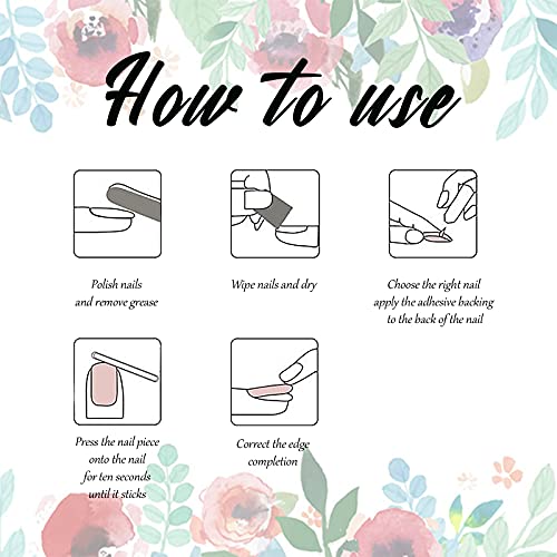 FunBeauty 24pcs Matte Coffin Press on Nails Long Ballerina Fake Nails Punk Bl...