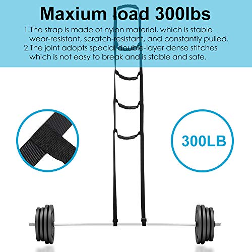 FunCee Bed Ladder Assist Strap with 5 Hand Grips, Pull Up&Sit Up Handle Rope ...