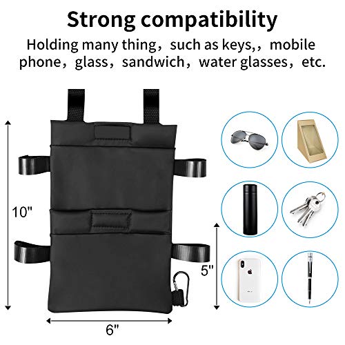 FunCee Crutch Pouch Bag, Lightweight Washable Crutch Storage Bag with 2 Pocke...