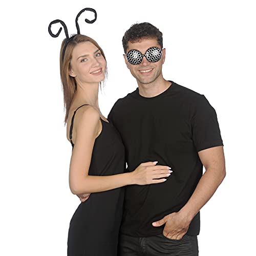 FUNCREDIBLE Bug Headband and Glasses Set | Fly Antenna Headband with Fly Sung...