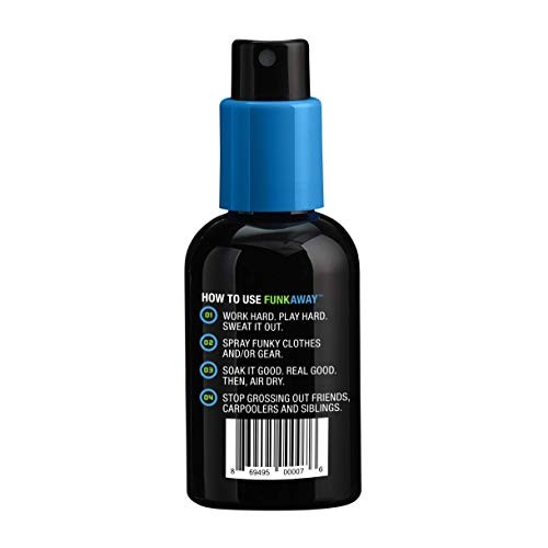 FunkAway Odor Eliminator Spray for Shoes, Clothes and Gear (Non-aerosol), 3.4...