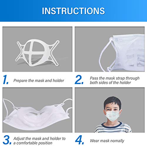 FunnyDay 10 Pcs Kids 3D Mask Bracket Silicone Insert Keep Cool Protector Stan...