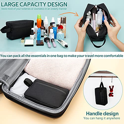 Travel Toiletry Bag for Women and Men, Water-resistant Shaving Bag for Toilet...