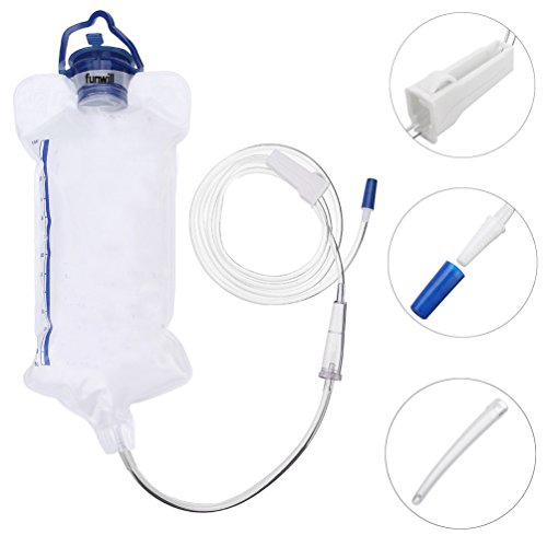 Funwill Reusable Enema Bag Kit for Colon Cleansing Internal Cleansing with Si...