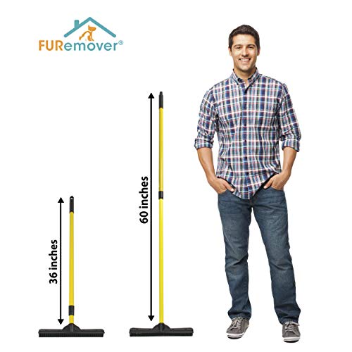 FURemover Pet Hair Removal Broom and Lint Brush Combo with Squeegee and Teles...