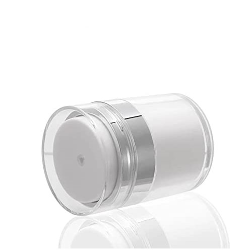 Furnido 2 Pack 1.7 oz Airless Pump Jars,Empty Acrylic Makeup Cosmetic Jar Con...