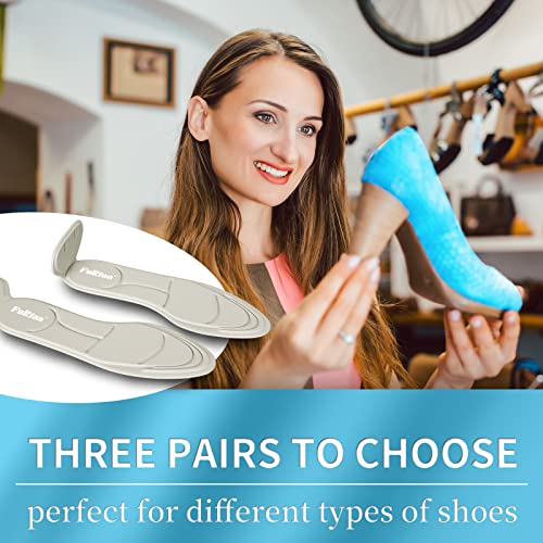 (3 Pairs) Shoe Insoles,Heel Insoles,Sponge Shoes Pads with Heel Grips Inserts...
